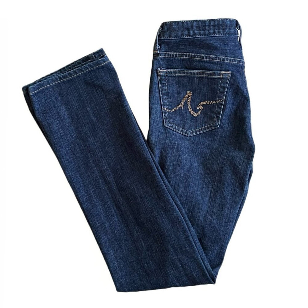 AG Adriano Goldschmied Dark Blue Low Rise Bootcut Jeans 26 Regular - Picture 4 of 10